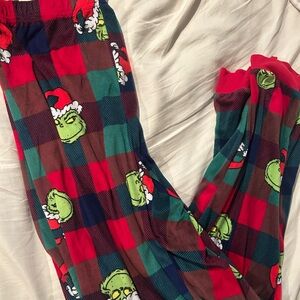 Grinch Mens Pajamas - Red and Green Plaid
